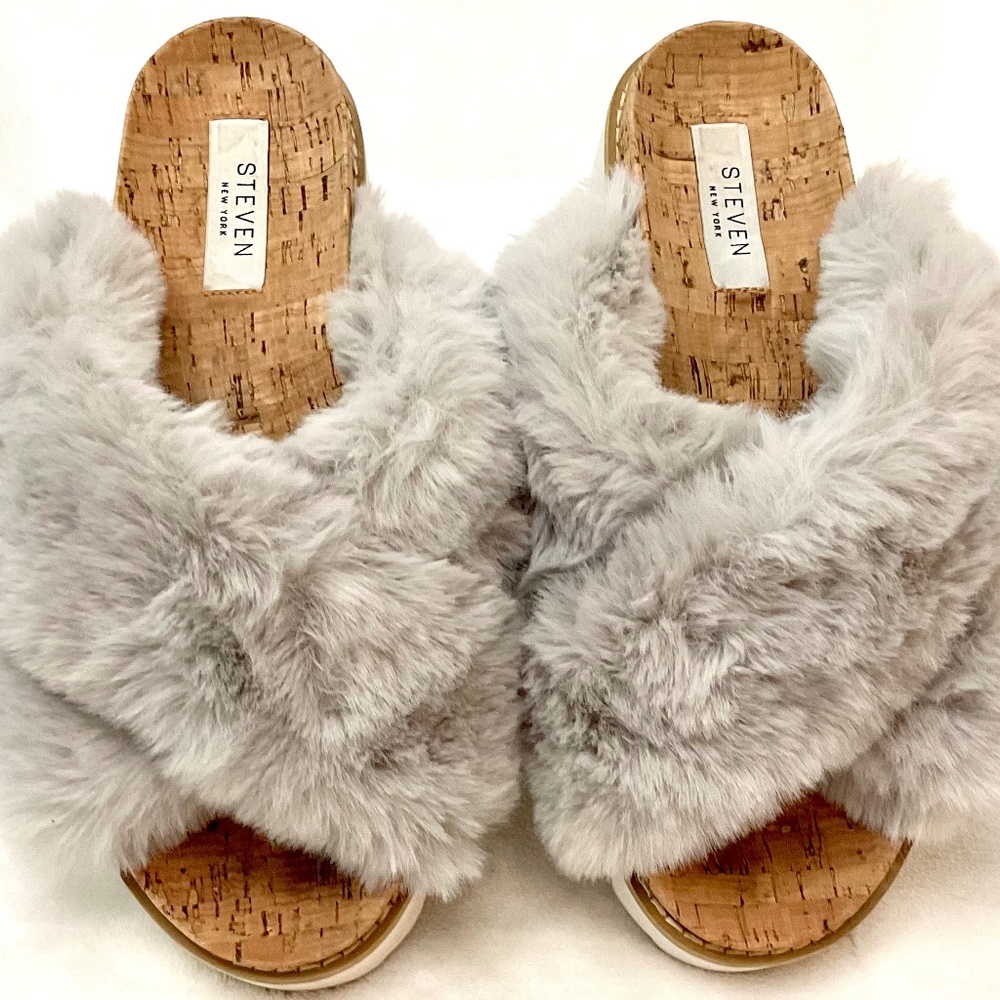 STEVEN by Steve Madden Gray Women's Cozie Slide Sandal Size 7M - Picture 3 of 13